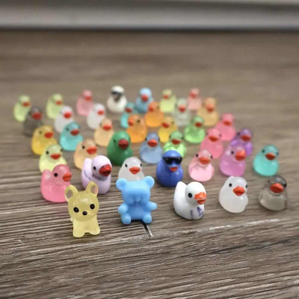 38 Mini Colorful Plastic Ducks Dog Bear Lot Party Baby Shower Favors Decorations